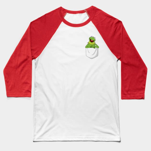 Kermit The Frog in Pocket Baseball T-Shirt by valentinahramov